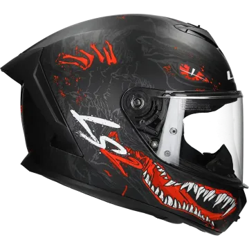 Kask integralny LS2 Rapid III Kaiju II FF820 czarny / czerwony / biały