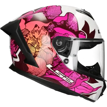 Kask integralny LS2 Rapid III Poppies II FF820 biały / różowy