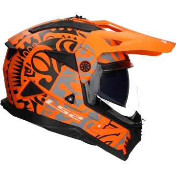 Kask adventure LS2 Pioneer II Rangi MX702 matt czerwony