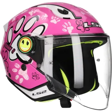 Kask dziecięcy LS2 Funny II Paws OF622 różowy