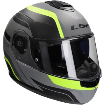 Kask szczękowy LS2 Strobe II Monza FF908 matowa czerń / fluorescencyjny żółty