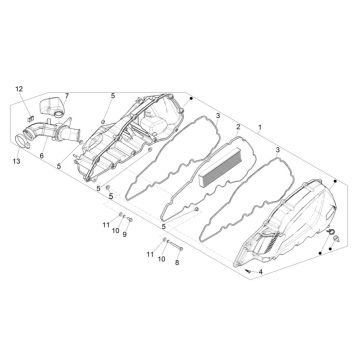 Piaggio Medley 125 ABS E5 2021-2022 (EMEA) filtr zasilania