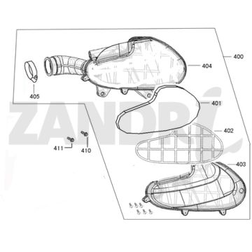 Filtr powietrza BTC Riva Sport czarny