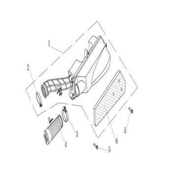 Filtr powietrza China Ape50 brązowy