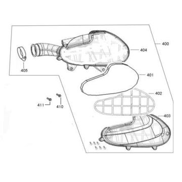 Filtr powietrza China Joy biały