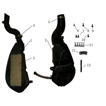 Filtr powietrza China Touring czarny