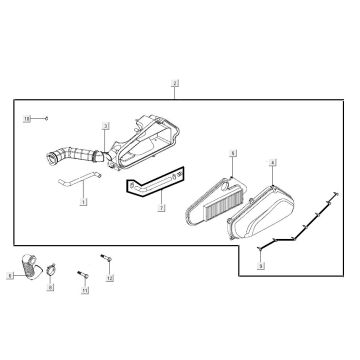 Filtr powietrza Kymco Carry 4-suwowy wtrysk euro4 połysk czarny