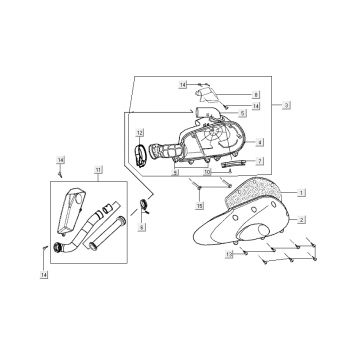 filtr powietrza Kymco Grand Dink 2-suwowy Srebrny