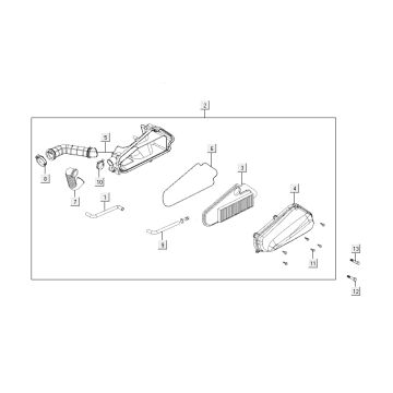 Filtr powietrza Kymco Like 4-suwowy diament biały jak T