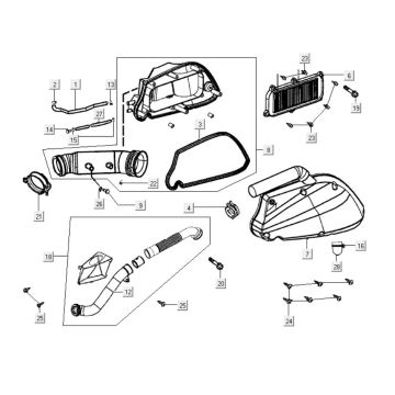Filtr powietrza Kymco New Dink 200i