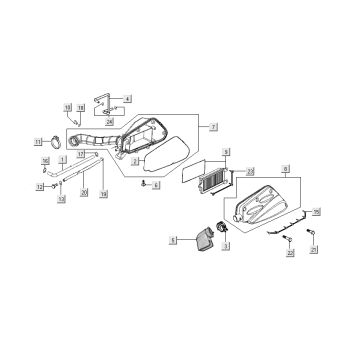 Filtr powietrza Kymco People S 4-suwowy kryształ niebieski