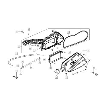Filtr powietrza Kymco Sento 4-suwowy czerwony
