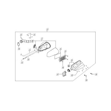 Filtr powietrza Kymco Super8 4-suwowy z 2009 niebieski