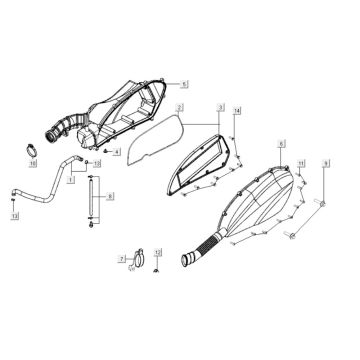 Filtr Powietrza Kymco Xciting 400i Czarny Matt