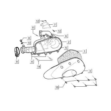 Filtr powietrza Kymco Yup 2t ac srebrny