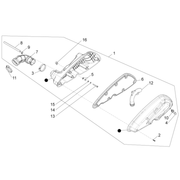 Filtr powietrza Piaggio Beverly 350 E3 Sport Touring 2013-2014