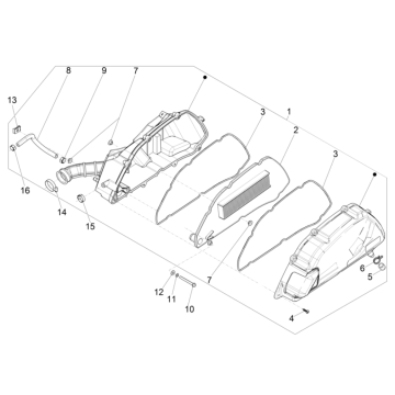 Filtr powietrza Piaggio Medley 150 4T IE ABS E4 2016-2020 (EMEA)