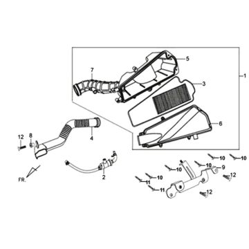 Filtr powietrza Sym XPRO 50 E4