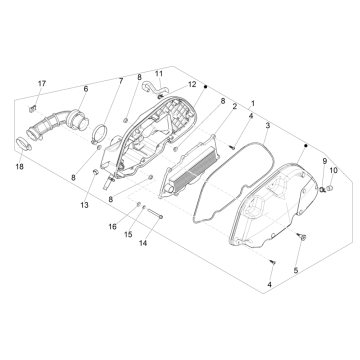 Filtr powietrza Vespa GTS 125 4T E5 ABS 2021 (EMEA)