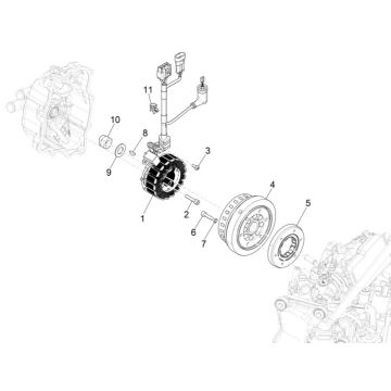 Magnetyczne koło zamachowe Piaggio MP3 300 HPE/300 HPE SPORT E5 ABS 2020-2022 (EMEA)