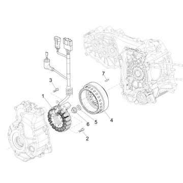 Magnetyczne koło zamachowe Piaggio MP3 300 ie E4 LT BUSINESS - SPORT NOABS-ABS 2016 - 2018 (EMEA)