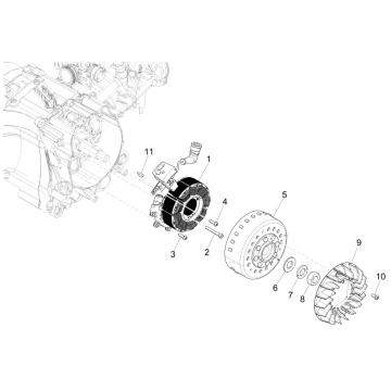 Magnetyczne koło zamachowe Vespa GTS 125 4T E4 ABS 2019 (EMEA)