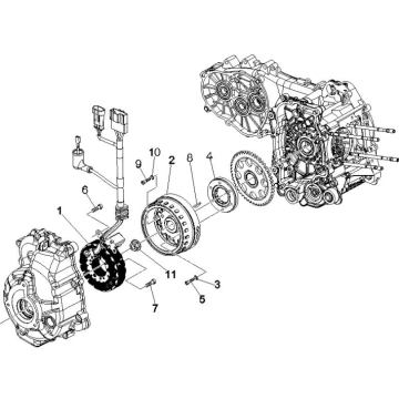 Magnetyczne koło zamachowe Vespa GTS 250 ie 2005-2009 (z ABS)