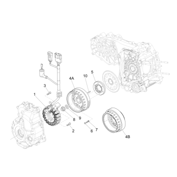 Magnetyczne koło zamachowe Vespa GTS 300 ie 2008-2016 (z ABS i bez)