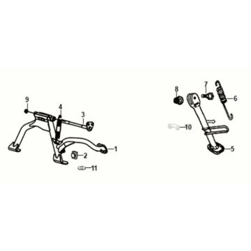 Main Stand - Kick Starter Arm Sym Orbit III 125I E5