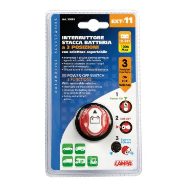Wyłącznik masy Lampa trzy funkcje Ø29mm 12/32V