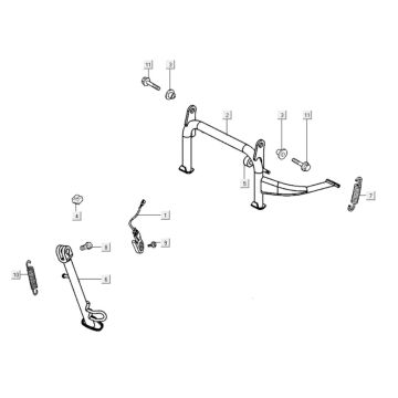 Stojak środkowy - Stojak boczny Kymco Gti 300i