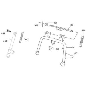 Midstand Berini Sprint czerwony