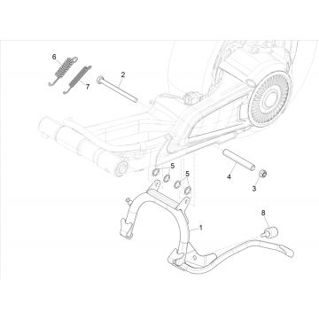 Środkowy standard Vespa Elettrica 25/KMH SCH E5 2021 (EMEA) 