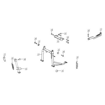 Półka Kymco Agility 16'+ 4t matowa niebieska