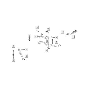 Midstand Kymco VP50 4t ac techo srebrny