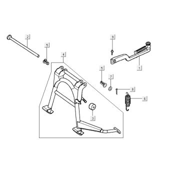 Midstand Kymco Yup 2t ac srebrny