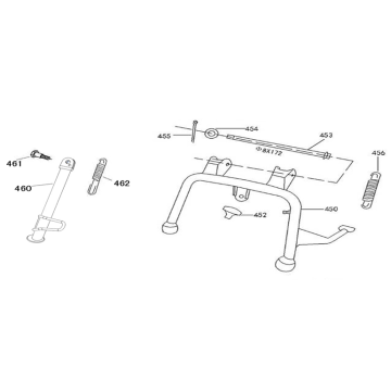 Stojak centralowy Znen Revival czerwony biały