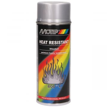 Puszka ze sprayem żaroodporna srebrna 400ml Motip