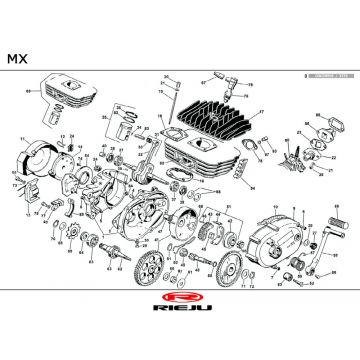 Silnik Rieju MX pomarańczowy 2000 2-suwowy