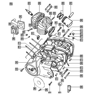 Motorblok nieuw type Tomos LUXE EX (L0-L1)