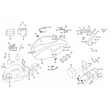 Osłona silnika Buddybak Btc Grande Retro 4-suwowy Osłona silnika Buddybak Btc Grande Retro 4-suwowy