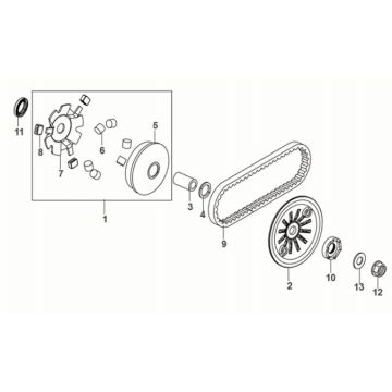 Ruchomy napęd czołowy Assy Sym Fiddle IV 50 E5