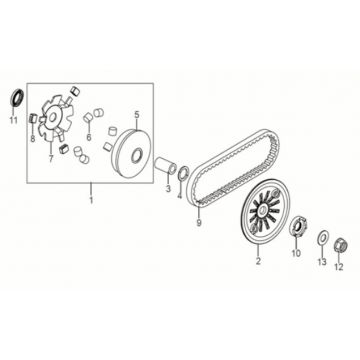 RUCHOMY NAPĘD CZOŁA ASSY Sym Jet 14 50I E5