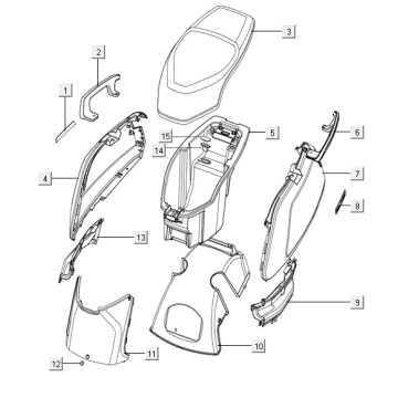 Osłona tylna Niu N-pro czarna - czerwona