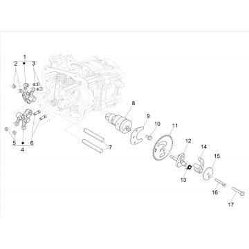 Wałek rozrządu Vespa GTS 300 HPE 4T 4V IE ABS E4 2019 (EMEA)