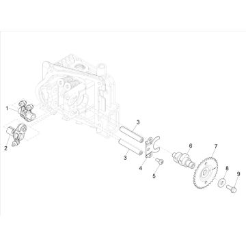 Piaggo Zip 4-suwowy wałek rozrządu (wtrysk euro5 IGET)