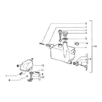 Zbiornik mieszanki oleju Gilera Runner 180cc FXR 2-suwowy
