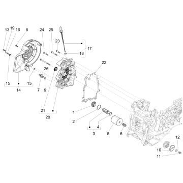 Vespa Sprint 125 4T 3V IE ABS E5 2021 (EMEA) filtr oleju