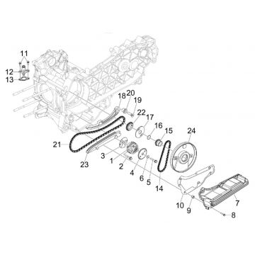 Piaggio MP3 300 ie E4 LT BUSINESS pompa olejowa - SPORT NOABS-ABS 2016 - 2018 (EMEA)