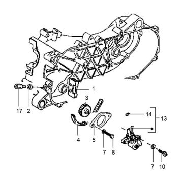 Gilera Runner 98-2005 2-suwowa pompa olejowa